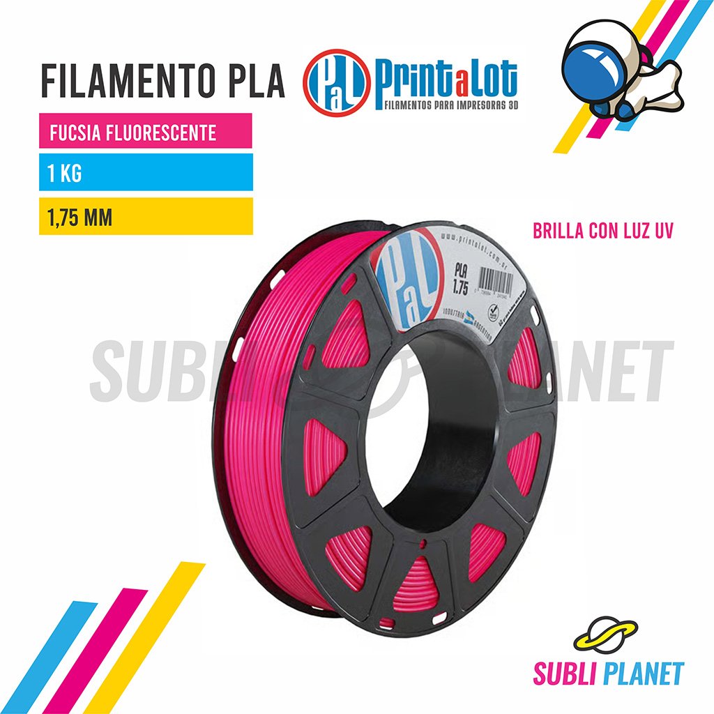 FFUCSIAPLAFLUO FILAMENTO PLA FUCSIA FLUORESCENTE x1KG - Imagen 1