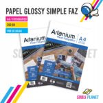 PAPEL ARTANIUM BRILLO SIMPLE FAZ CC A4 260gr x20h