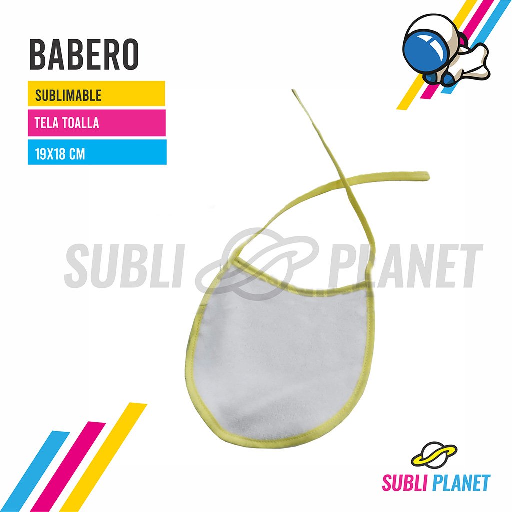 baberotoalla BABERO AMARILLO CON TIRAS - Imagen 1