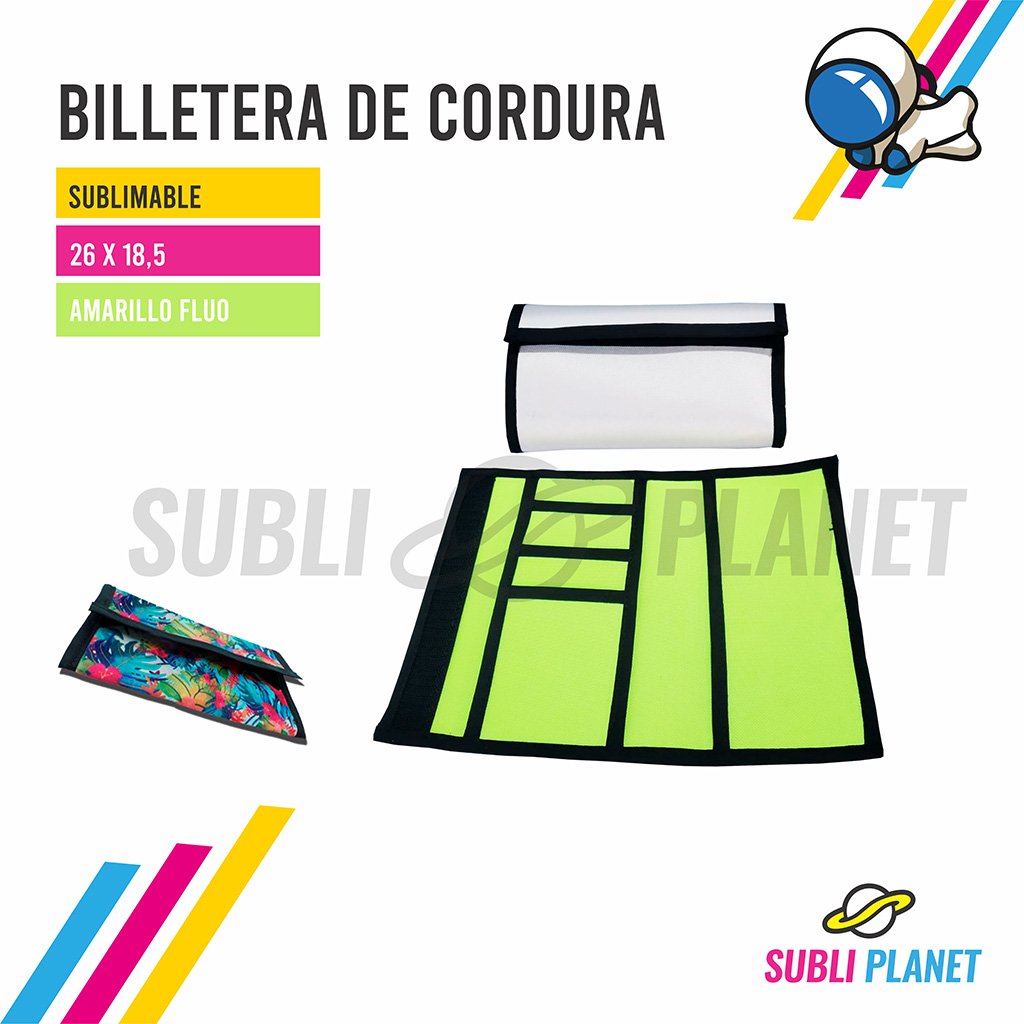 billeteramarillofcord BILLETERA DAMA AMARILLO FLUO - Imagen 1