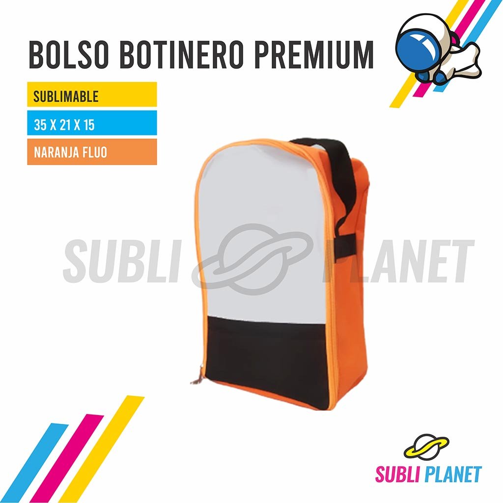 botineronaranjafluo BOLSO BOTINERO PREMIUM NARANJA FLUO - Imagen 1