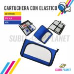 CARTUCHERA AZUL CON ELASTICO