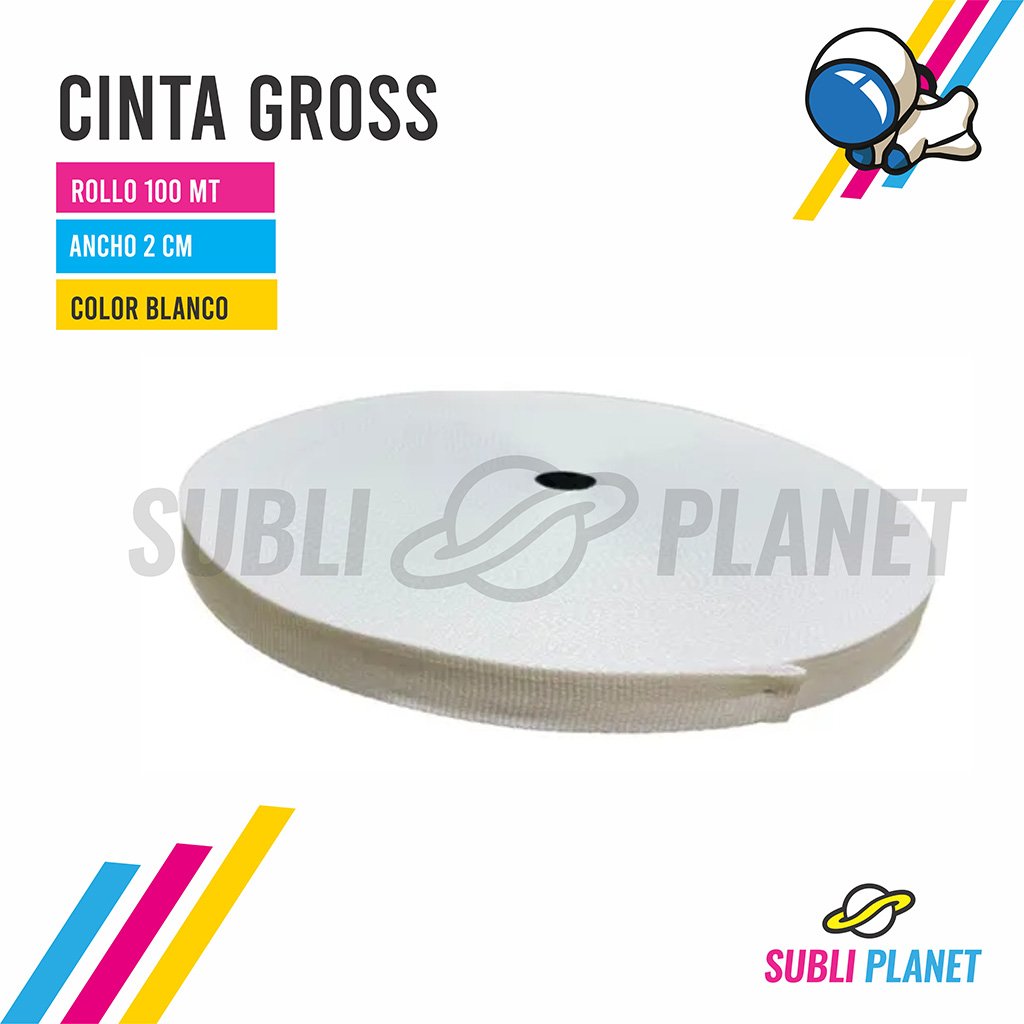 cintagross2x100 CINTA GROSS SUBLIMABLE 20mm - Imagen 1