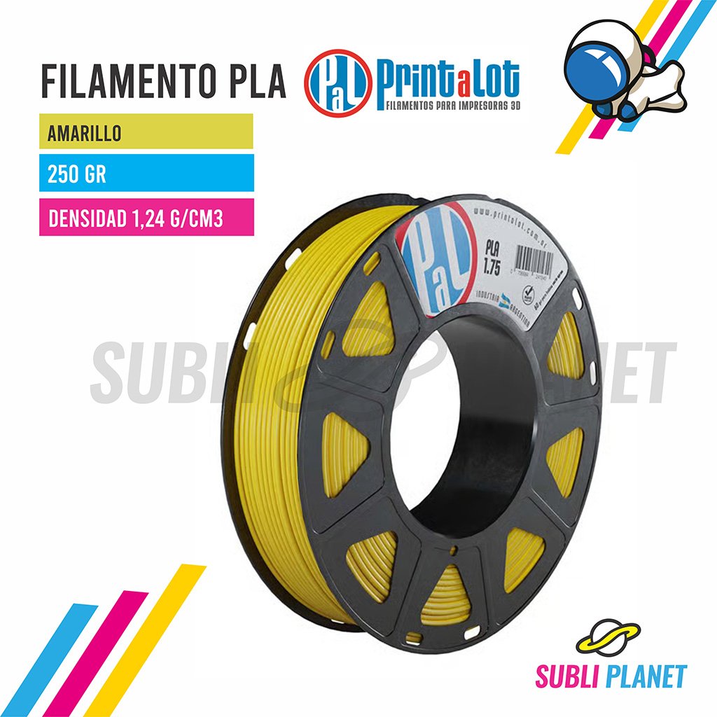 famarillo250 FILAMENTO PLA AMARILLO x¼KG - Imagen 1
