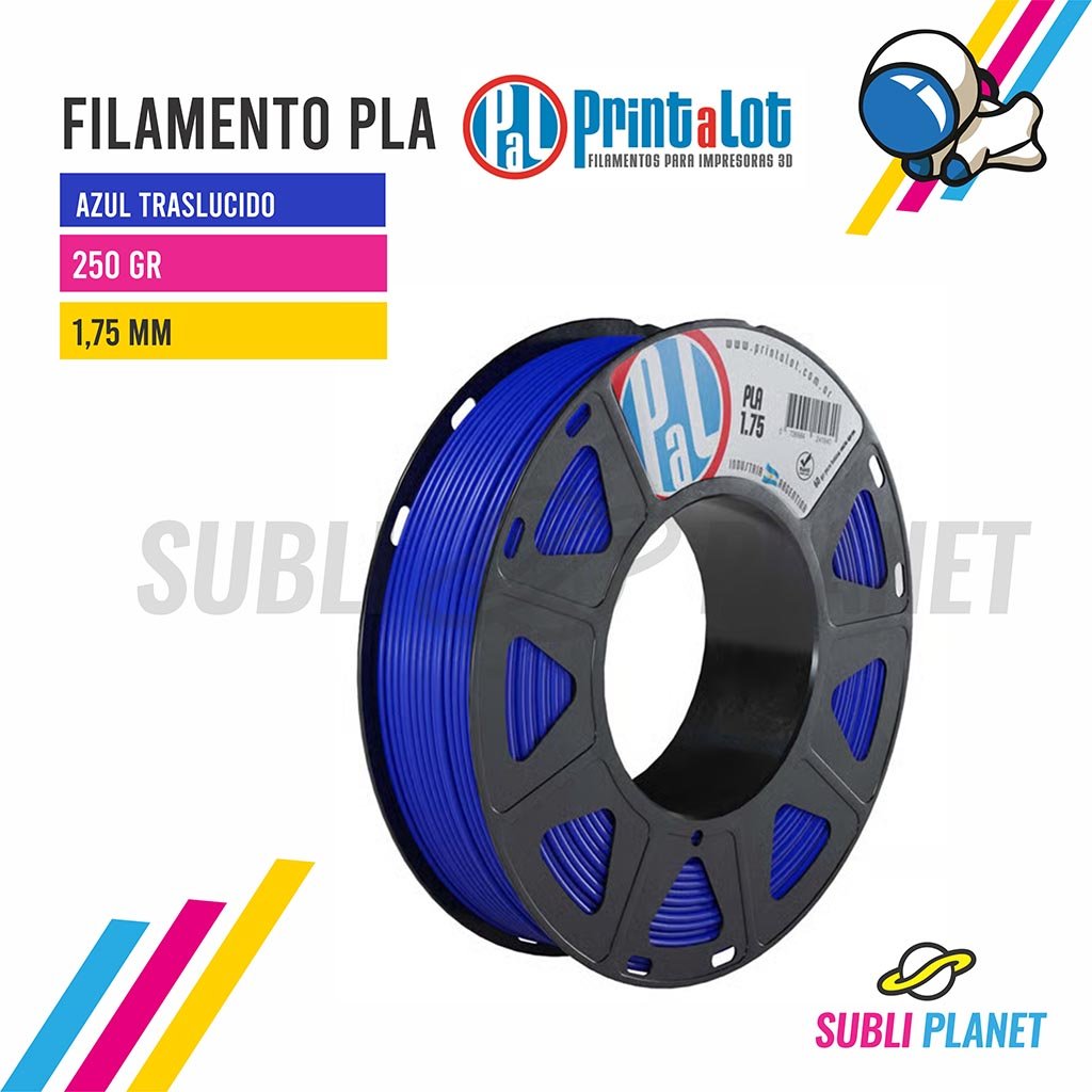fazultras250 FILAMENTO PLA AZUL TRASLUCIDO x¼KG - Imagen 1