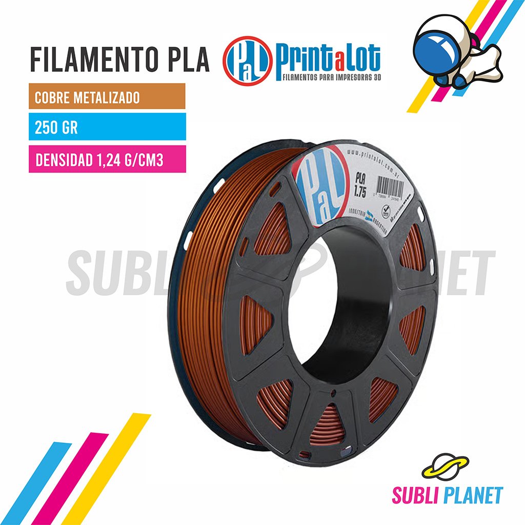 fcobre250 FILAMENTO PLA COBRE METALIZADO x¼KG - Imagen 1