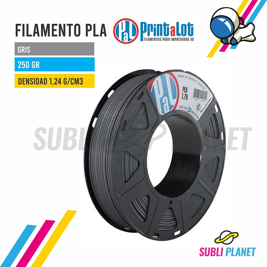 fgris FILAMENTO PLA GRIS x¼KG - Imagen 1