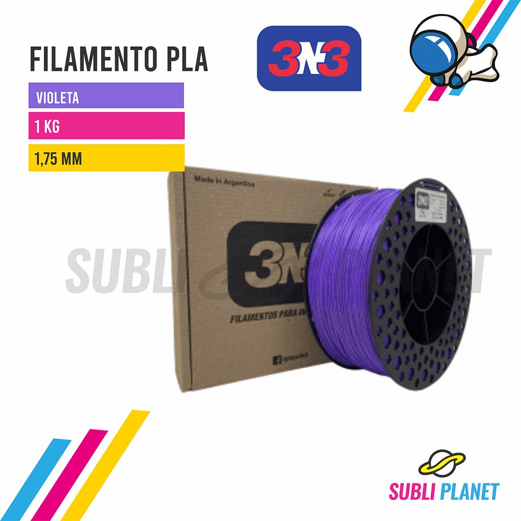 fil3n3violeta FILAMENTO 3N3 PLA VIOLETA x1KG - Imagen 1