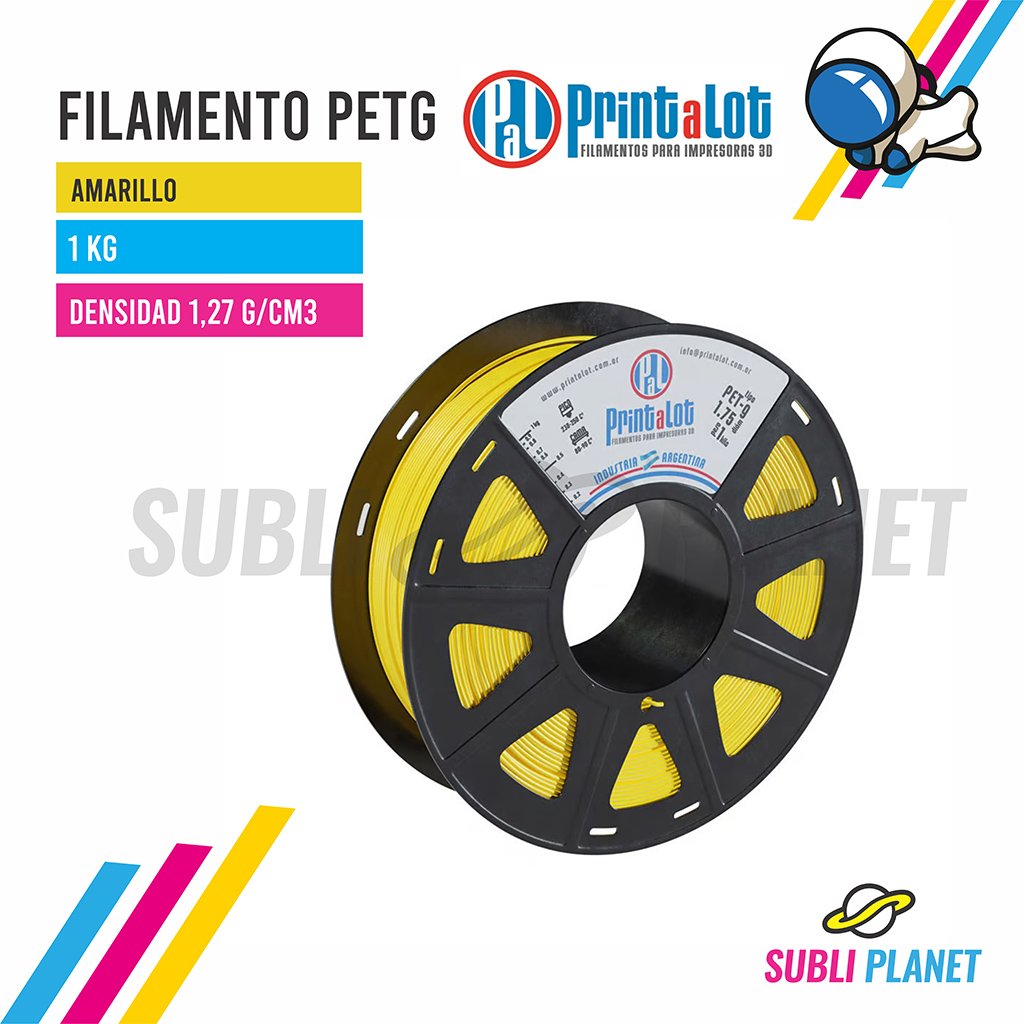 filamamarillopetg FILAMENTO AMARILLO x1KG - Imagen 1