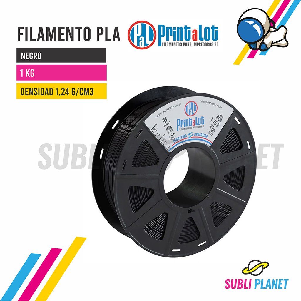 filamentoPLAnegro1kg FILAMENTO PLA NEGRO x1KG - Imagen 1