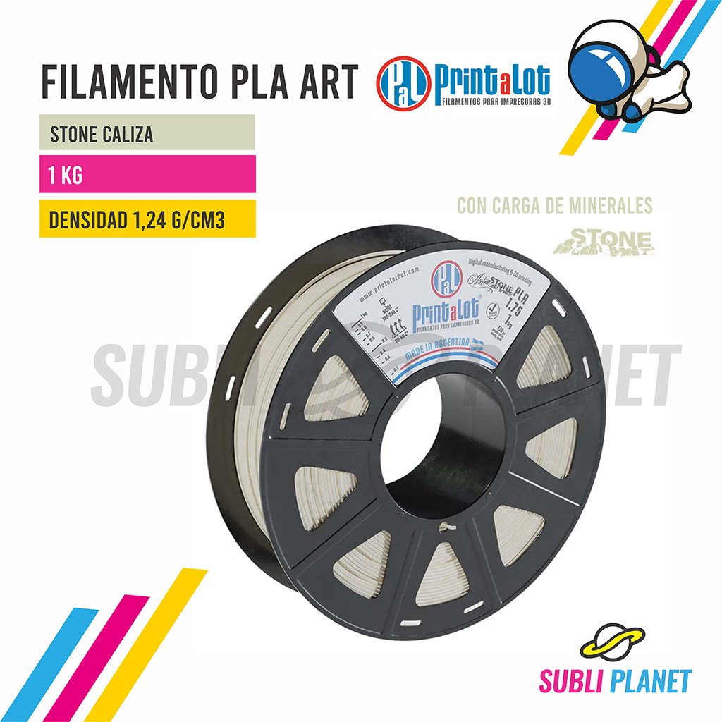 filamentocalizastone FILAMENTO PLA ART STONE CALIZA 1KG - Imagen 1