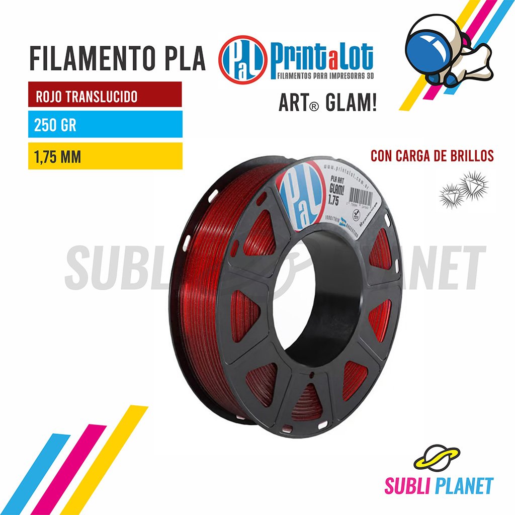 filamentorojoartglam FILAMENTO ROJO TR GLAM ¼KG - Imagen 1