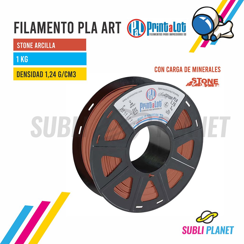 filamentostonearcilla FILAMENTO PLA ART STONE ARCILLA 1KG - Imagen 1