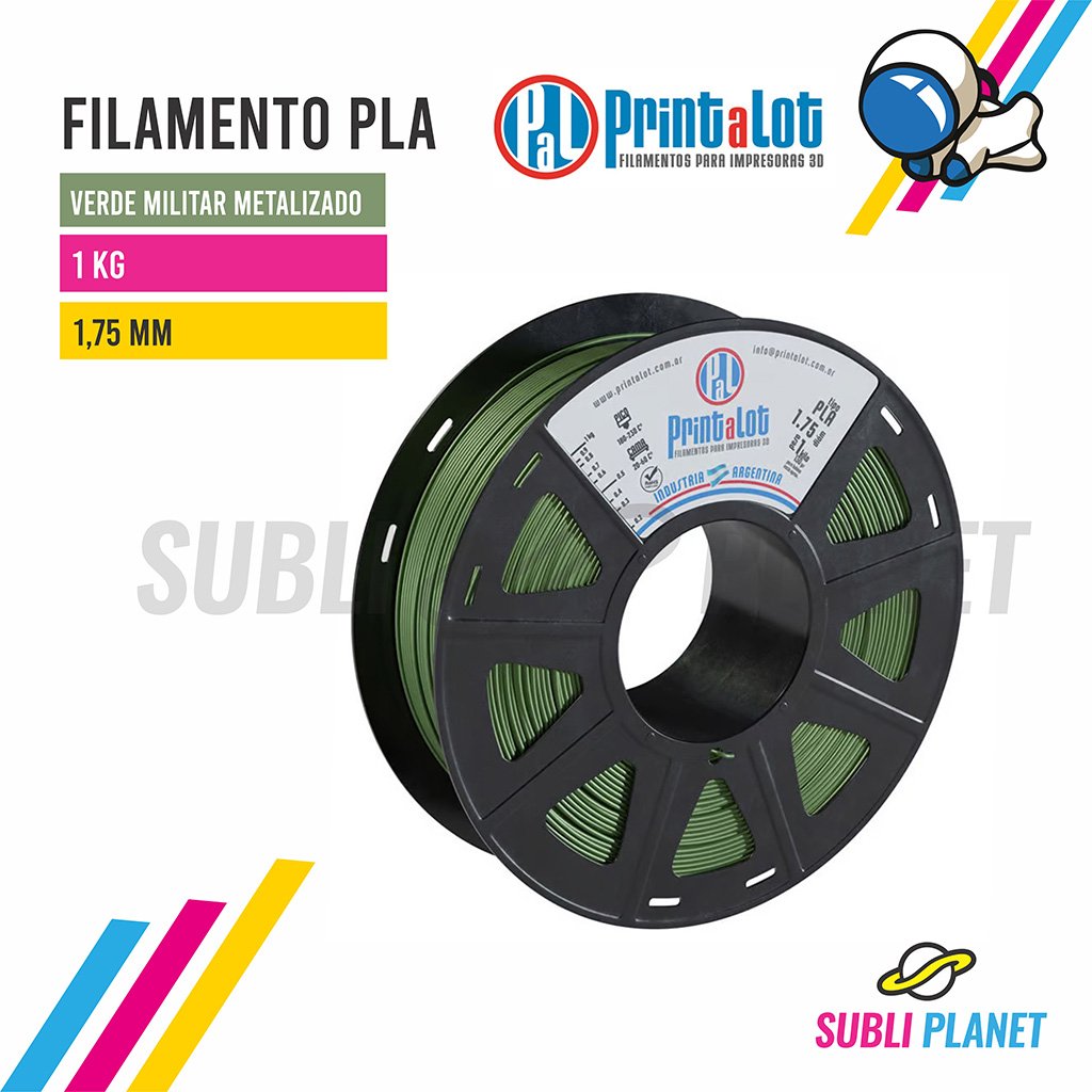filamentoverdemilitarmetalizado FILAMENTO VERDE MILITAR x1KG - Imagen 1