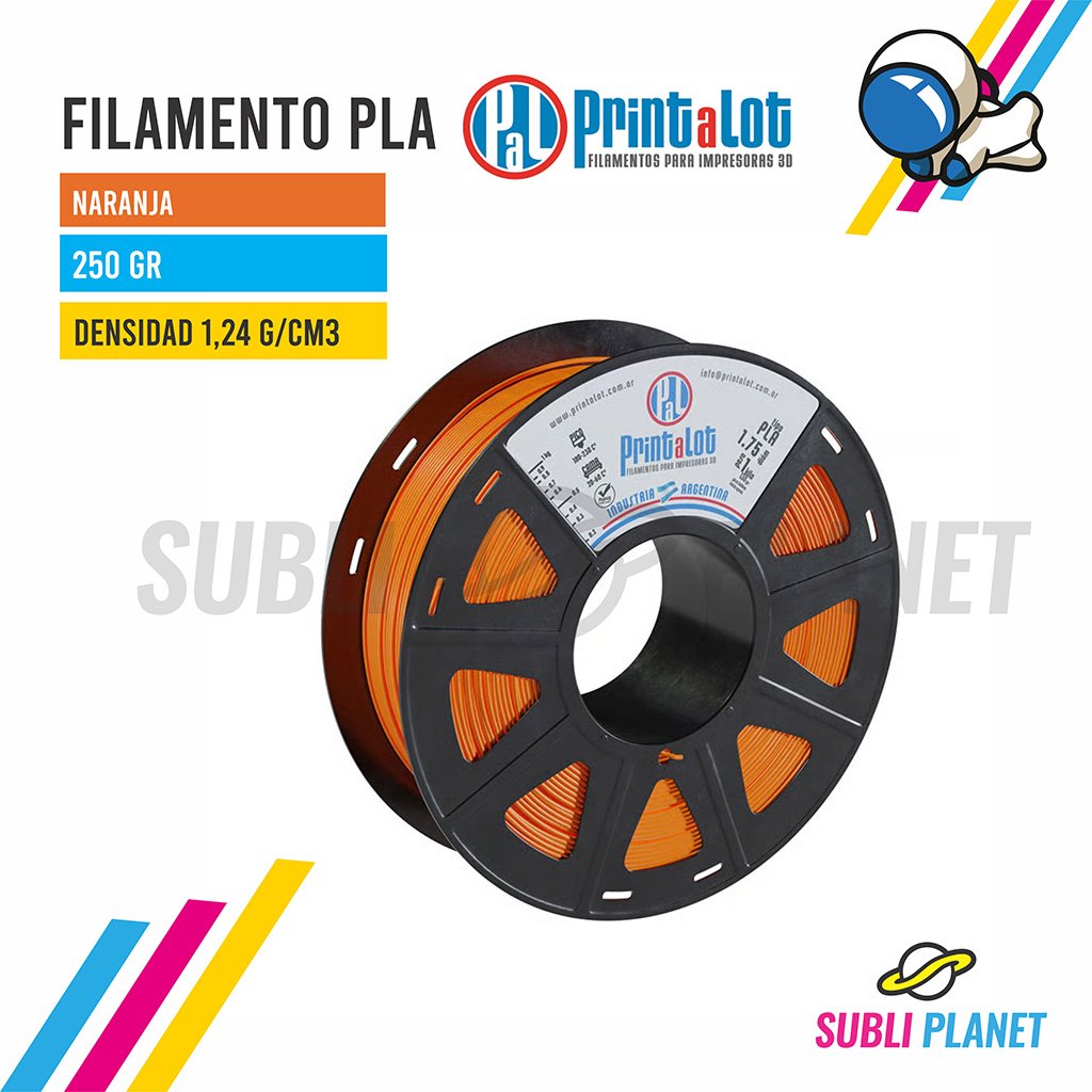 fnaranja250pla FILAMENTO PLA NARANJA x¼KG - Imagen 1