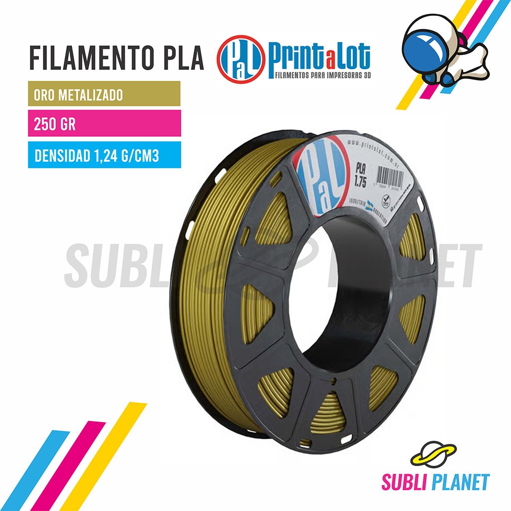 forometalizado250 FILAMENTO PLA ORO METALIZADO x¼KG - Imagen 1