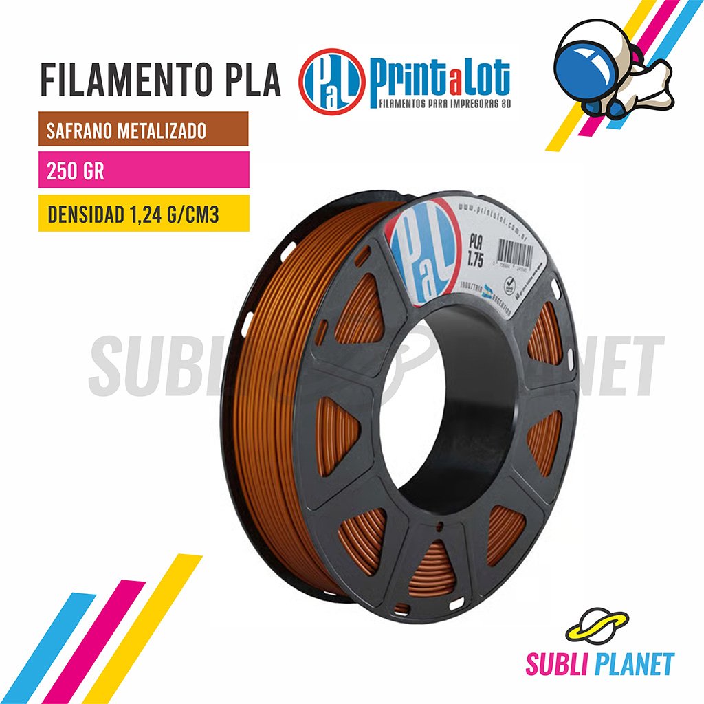 fsafranom250 FILAMENTO PLA SAFRANO METALIZADO x¼KG - Imagen 1