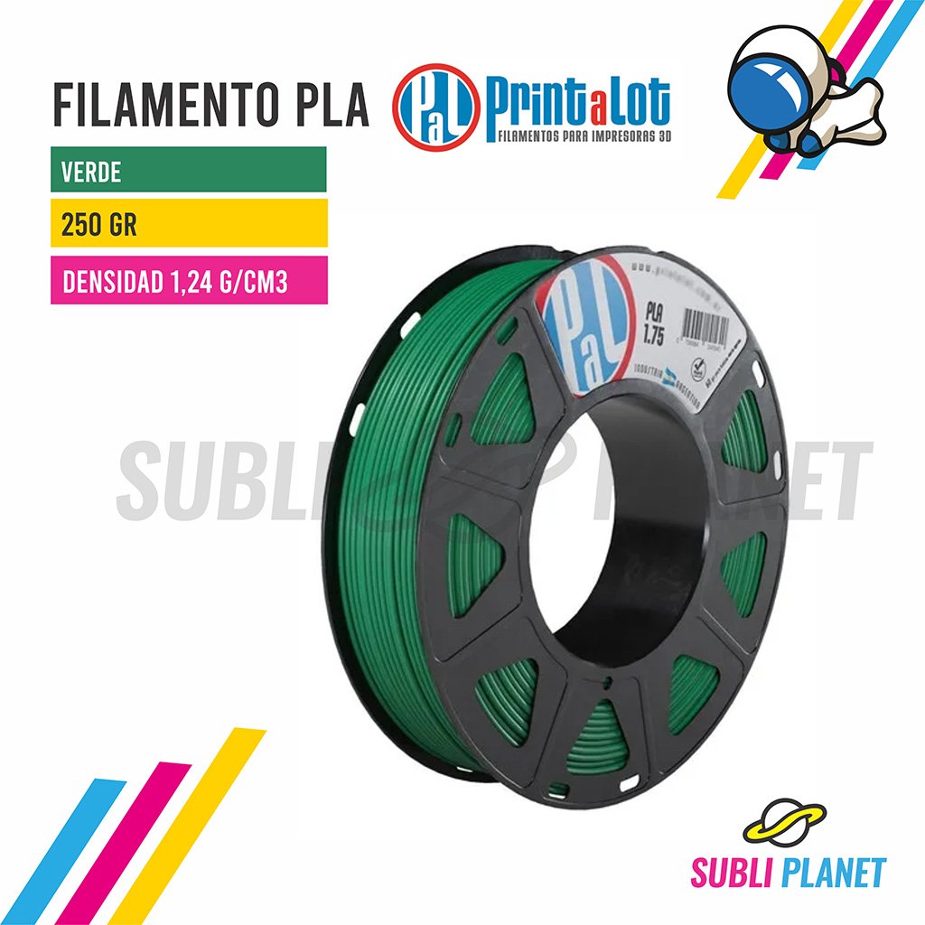 fverdepla250 FILAMENTO PLA VERDE x¼KG - Imagen 1