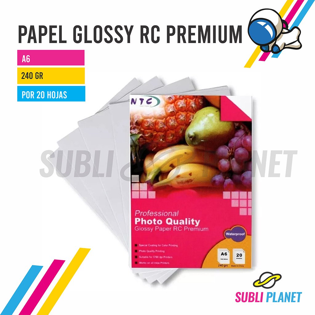 glossyrc240g PAPEL BRILLO A6 240gr 20h - Imagen 1