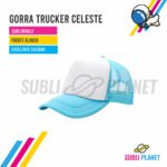 GORRA TRUCKER CELESTE