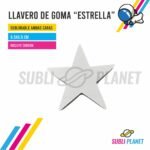 LLAVERO DE GOMA ESTRELLA