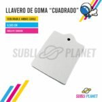LLAVERO DE GOMA CUADRADO