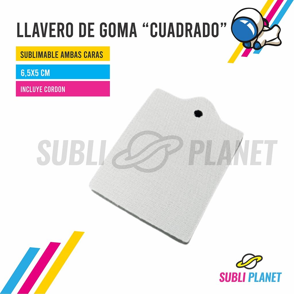 llaverogomacuadrado LLAVERO DE GOMA CUADRADO - Imagen 1