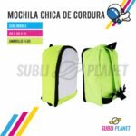 MOCHILA DE CORDURA AMARILLO FLUO