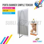 PORTABANNER 0.90x1.90 PLATEADO