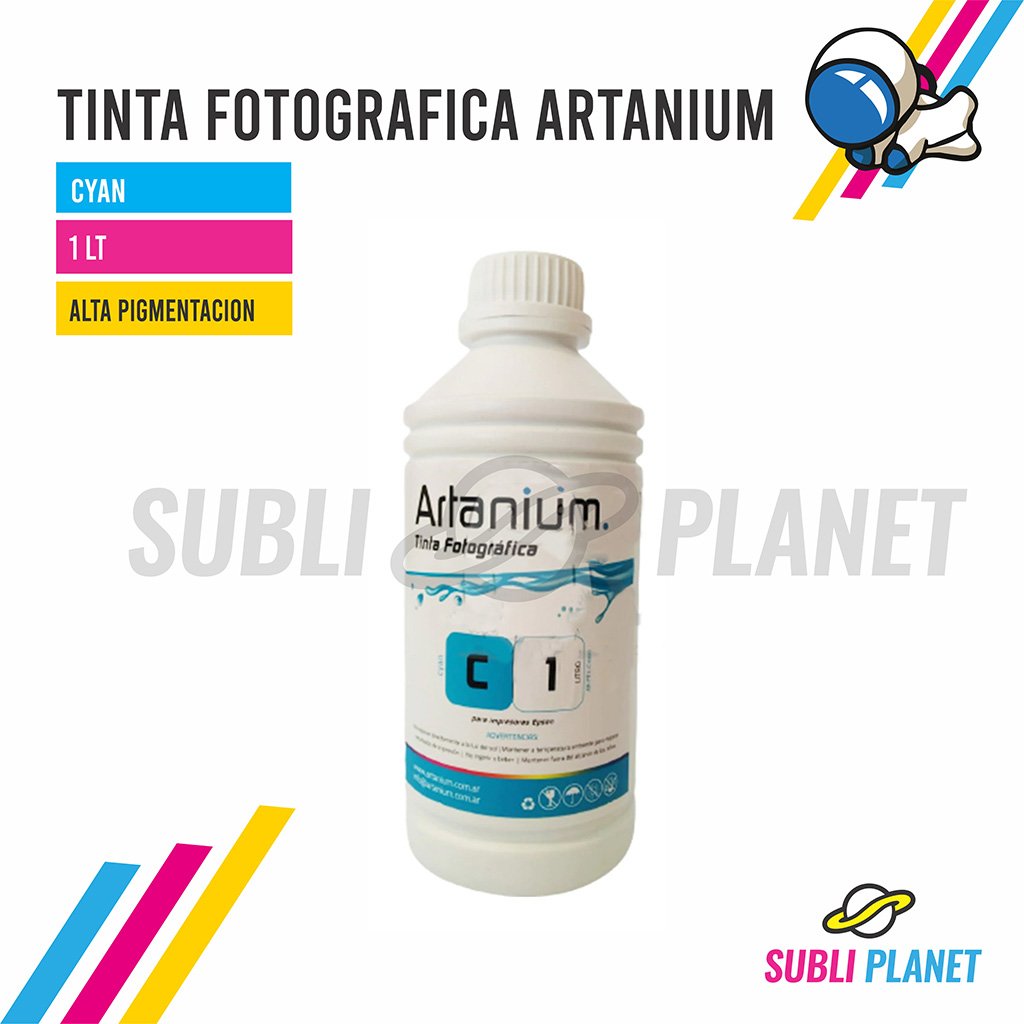 tintartaniumcyan1litro TINTA DYE CYAN - Imagen 1