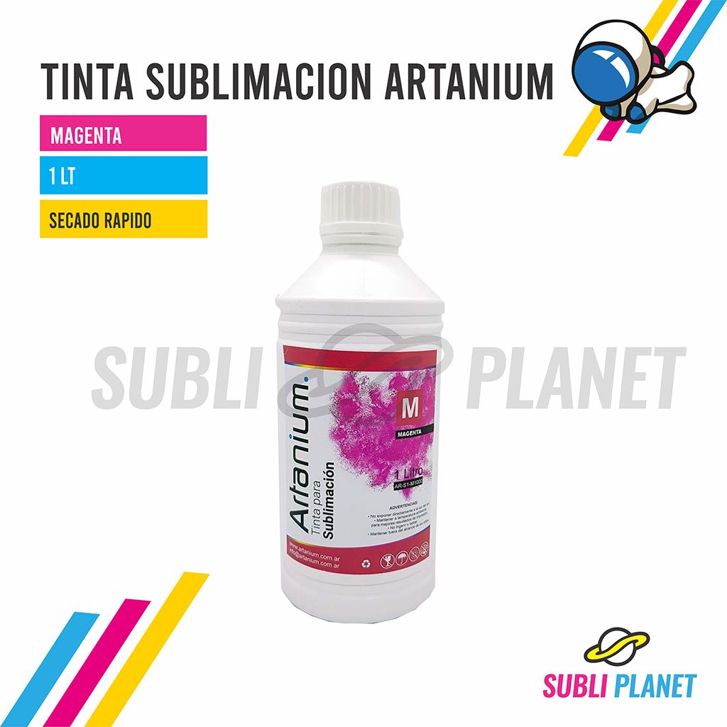 tintasubmag1lt TINTA ARTANIUM SUBLIMACION MAGENTA - Imagen 1