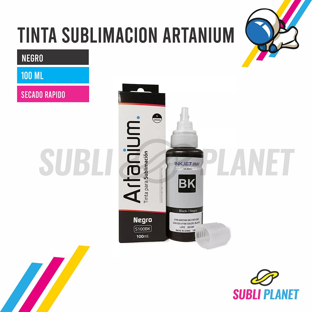 tintat100artaniumblack TINTA SUBLIMACION NEGRA - Imagen 1