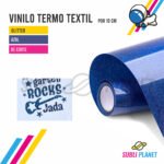 VINILO TERMO GLITTER AZUL