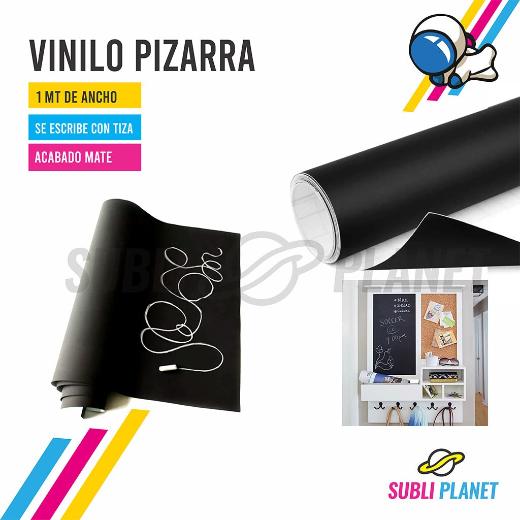 vinilopizarra1mt VINILO TIPO PIZARRA NEGRO 1mt - Imagen 1