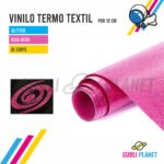 VINILO TERMO GLITTER ROSA NEON