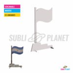 BANDERA C/ MASTIL 13x19 MADERA