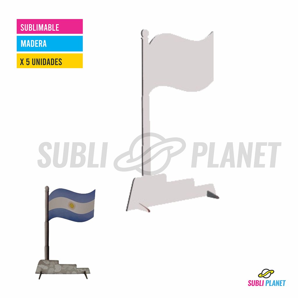 sbanderamastil BANDERA C/ MASTIL 13x19 MADERA - Imagen 1