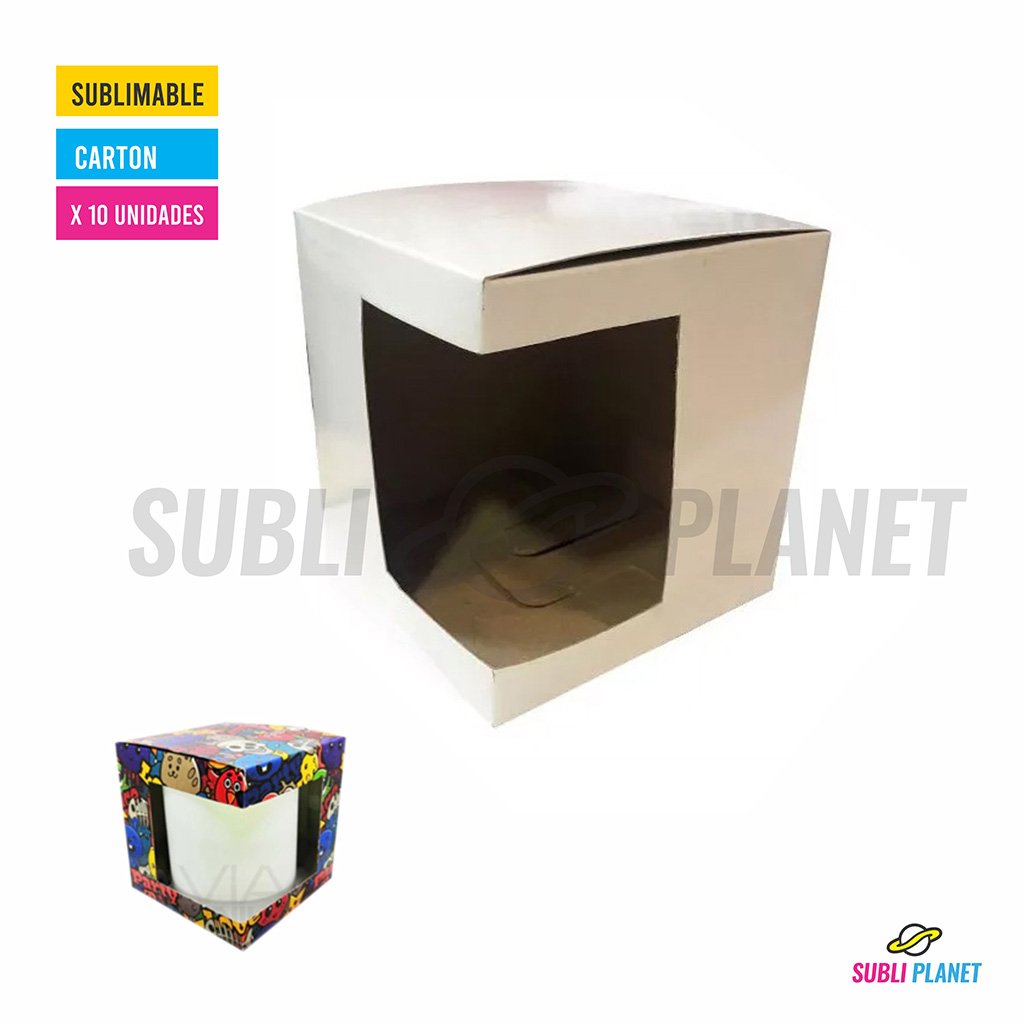 scajaventanatazacarton CAJA SUBLIMABLE TAZA VENTANA - Imagen 1