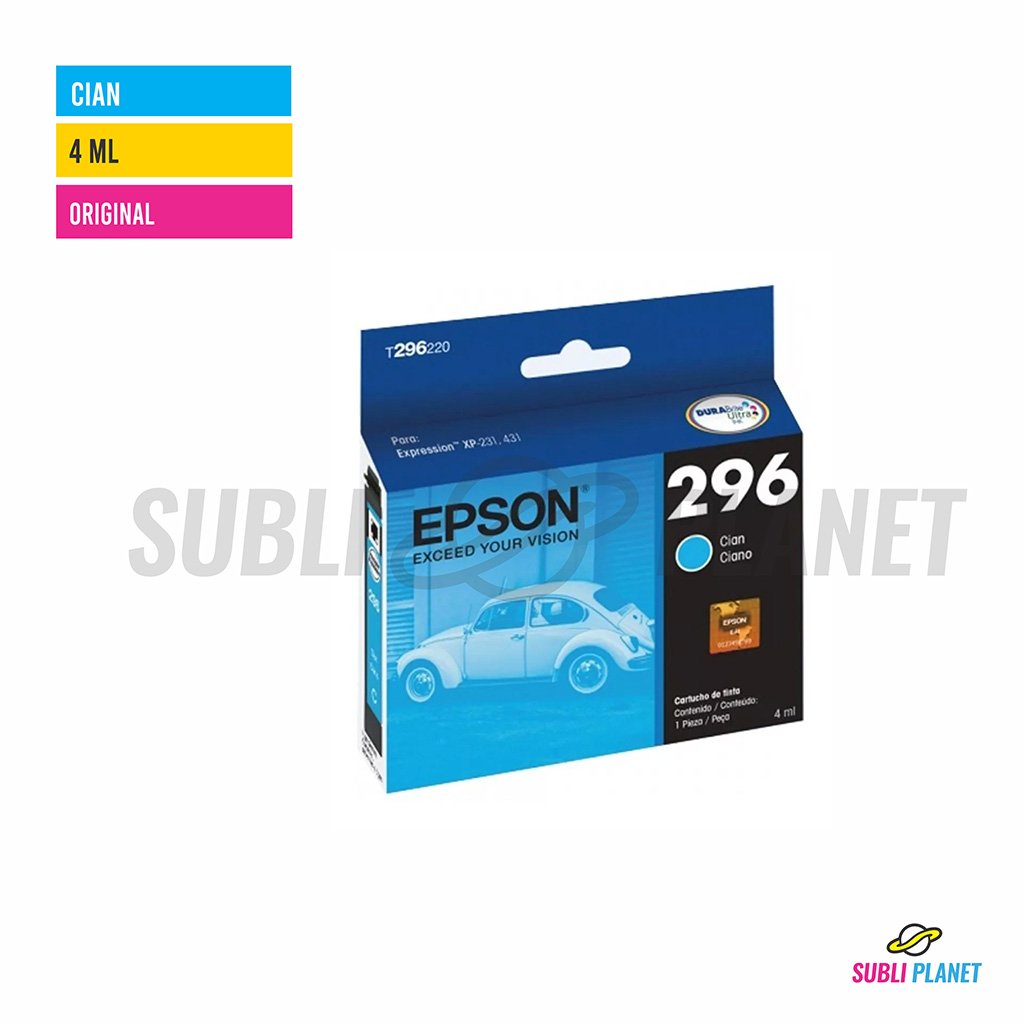 scartuchoepson296cian CARTUCHO TINTA EPSON T296 CIAN - Imagen 1