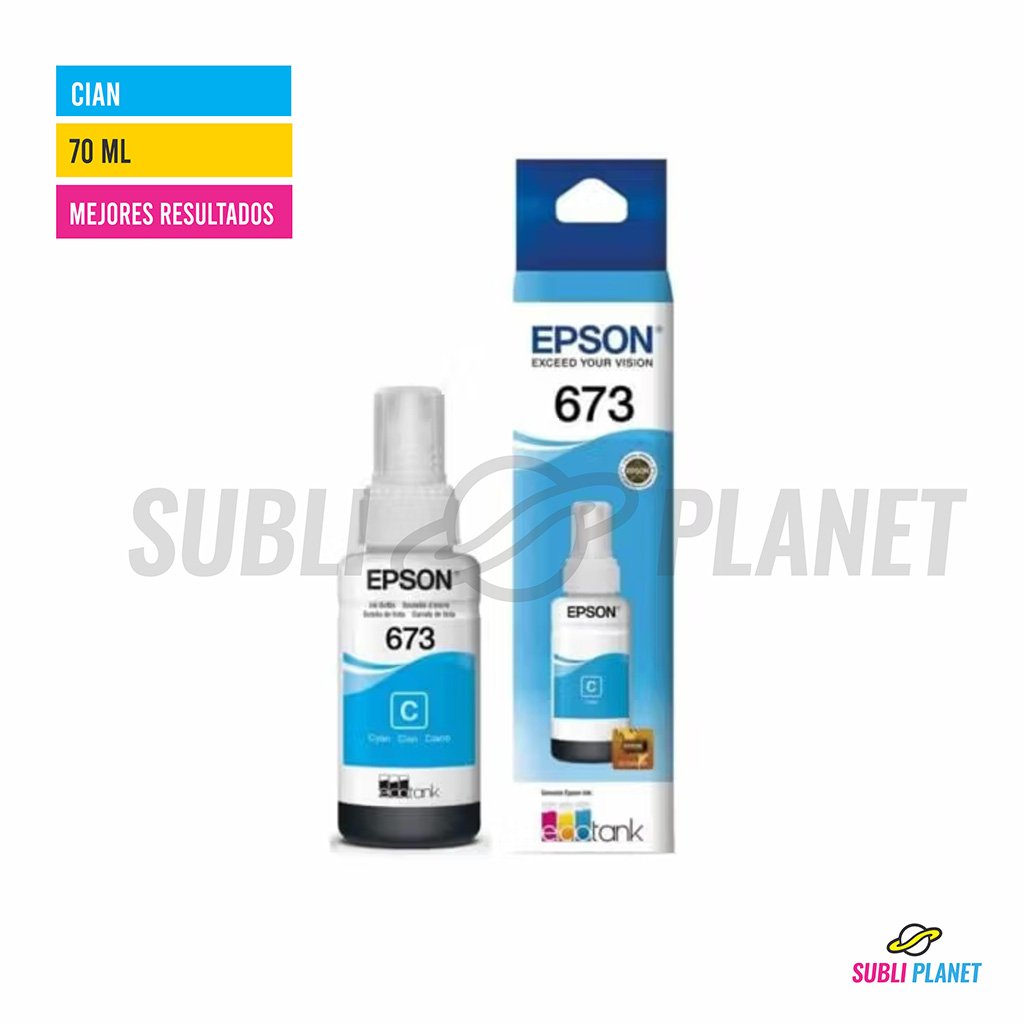 stintaepson673cian TINTA 673 EPSON CIAN L800 - Imagen 1