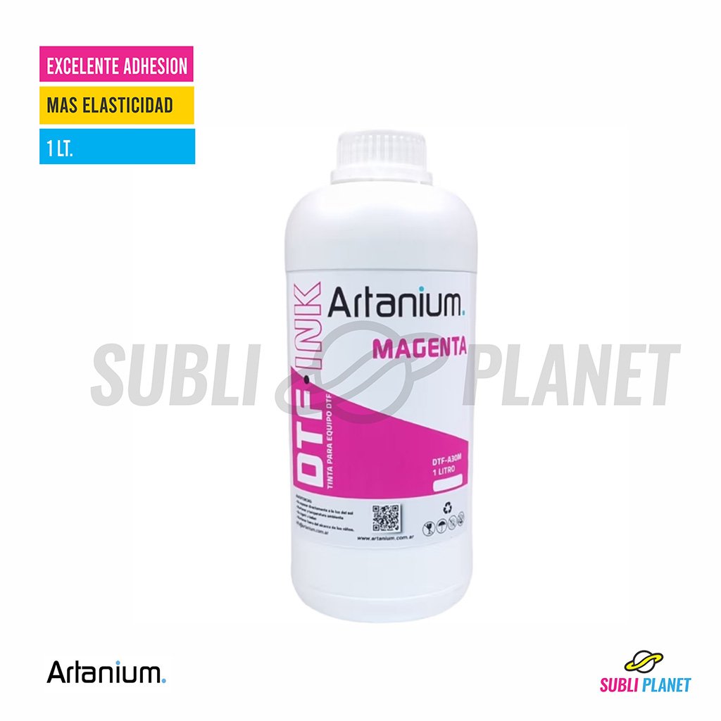 stintadtftextilartaniummagenta1lt TINTA DTF TEXTIL MAGENTA 1LT - Imagen 1