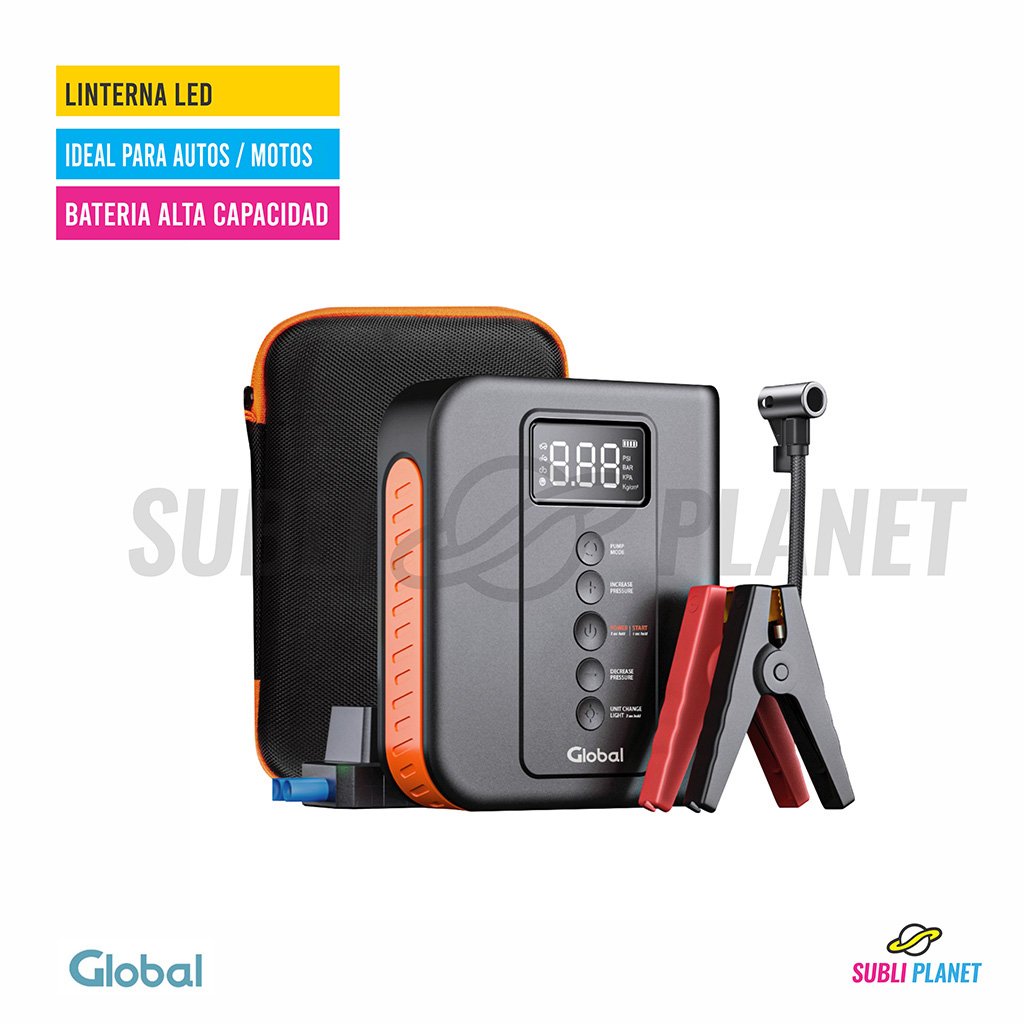 scargadorinfladorglobal CARGADOR 12V AUTO 3 EN 1 - Imagen 1